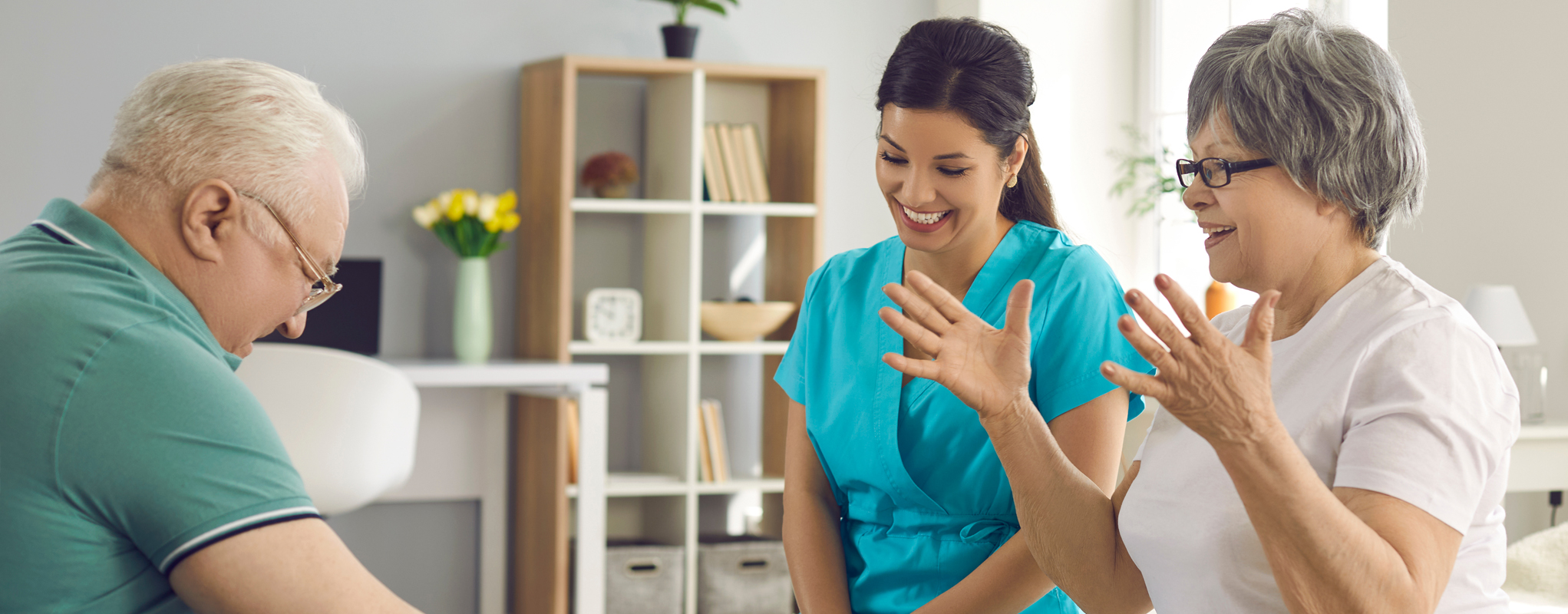 Patient being helped by doctor